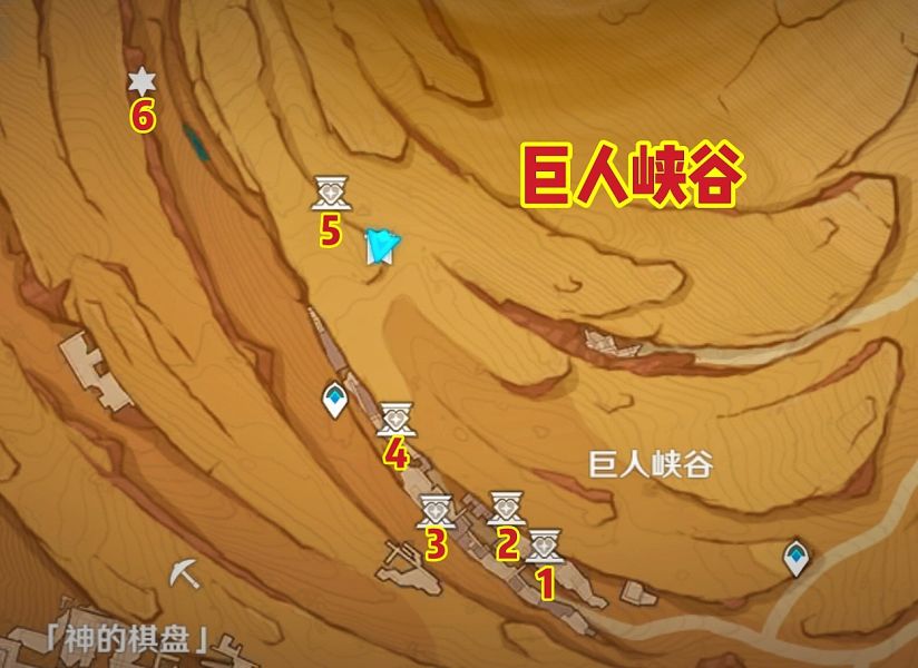 《原神》巨人峽谷圣章石位置攻略