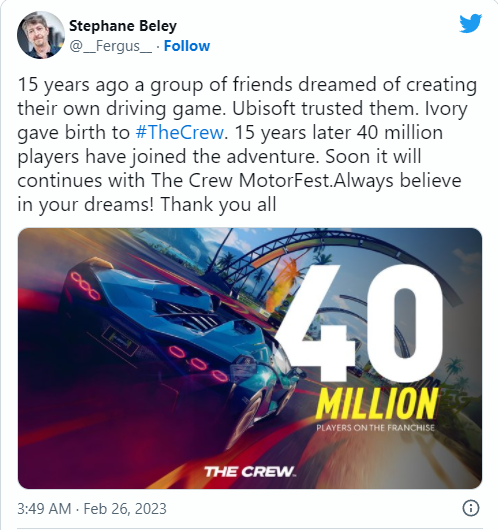 《飆酷車神》系列玩家縂數超過4000萬 今年有新作發售