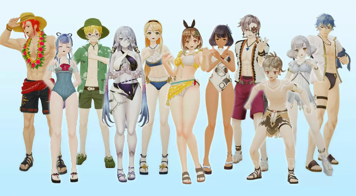 《萊莎的鍊金工房3》首日DLC公佈 11位主角精美泳裝