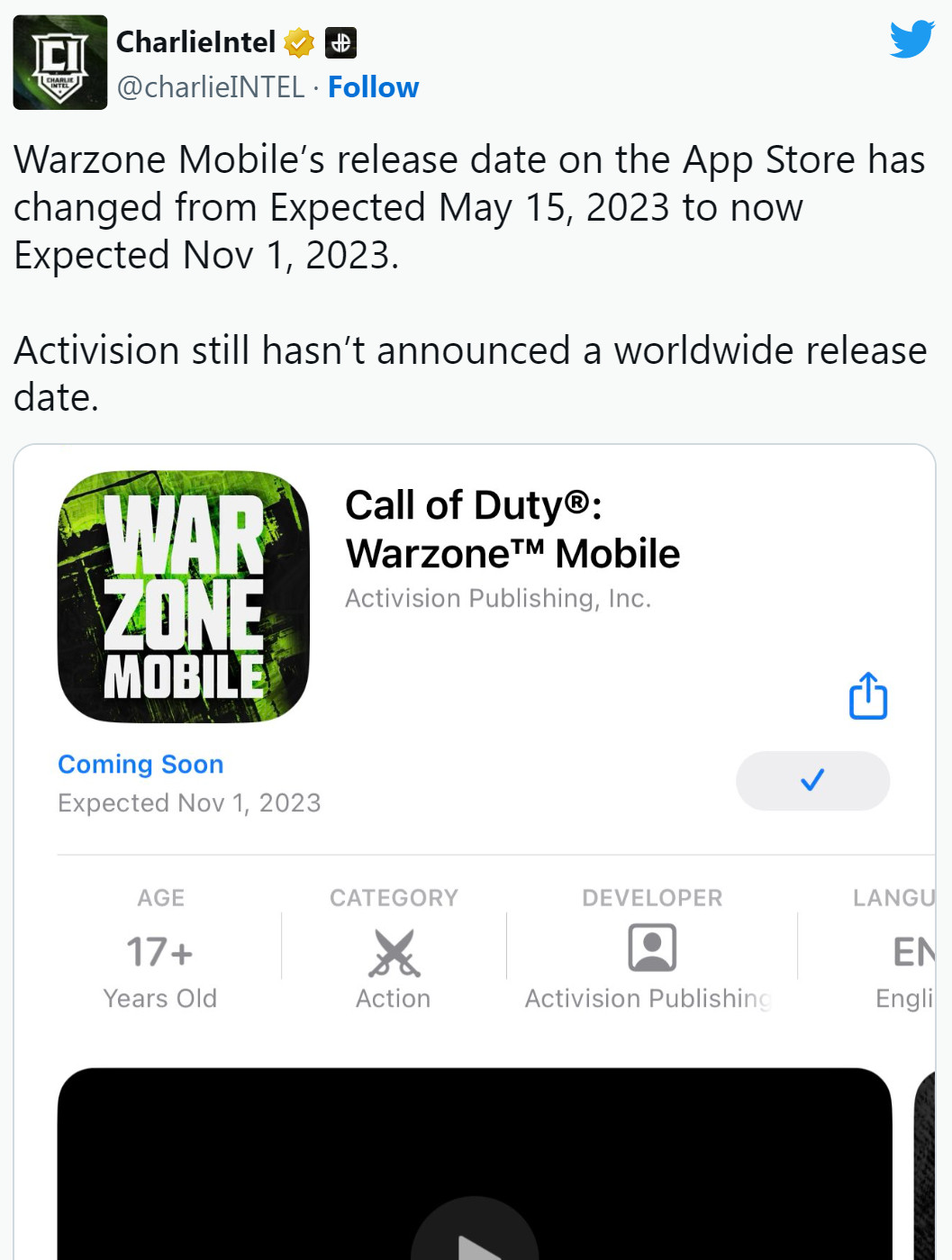 《使命召喚：戰區手遊》似乎延期了 但仍在今年發售