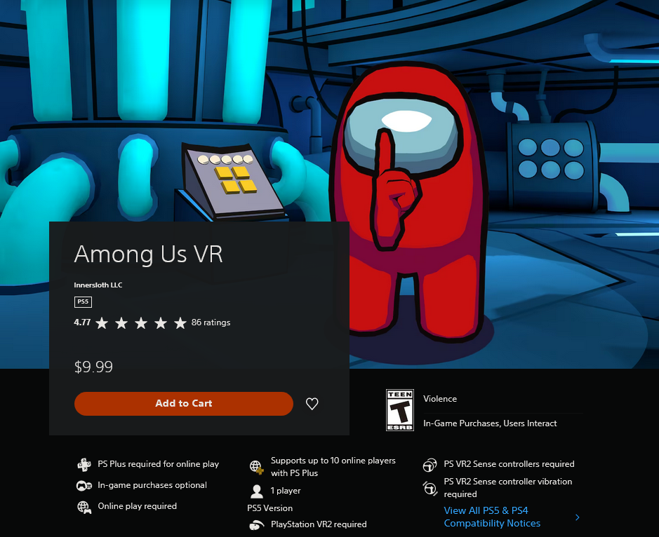 太空狼人殺《我們之中VR》現已登陸PSVR2