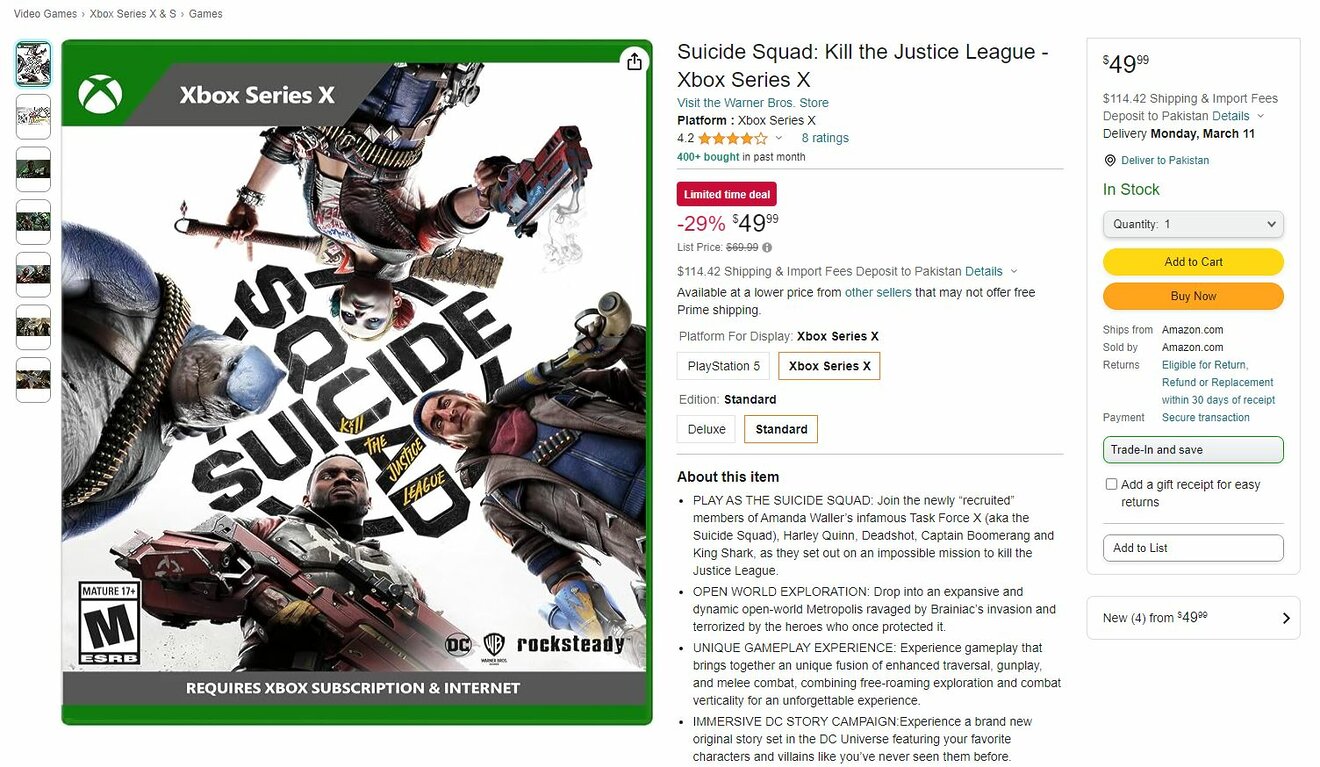 《自殺小隊：消滅正義聯盟》發售一個月便打折 PC版沒人玩了