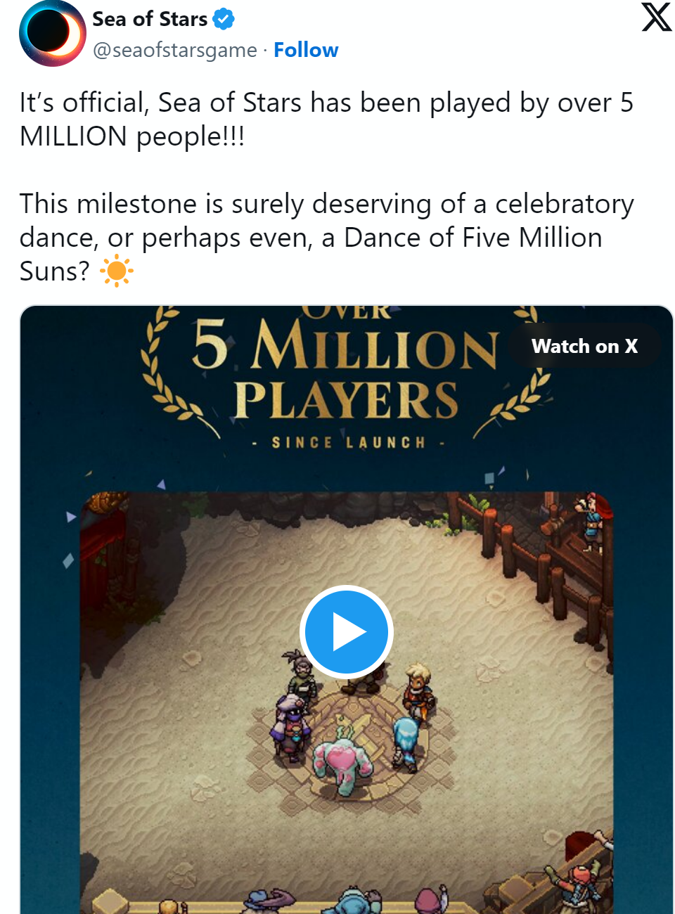 官宣：《星之海》玩家數量超過500萬
