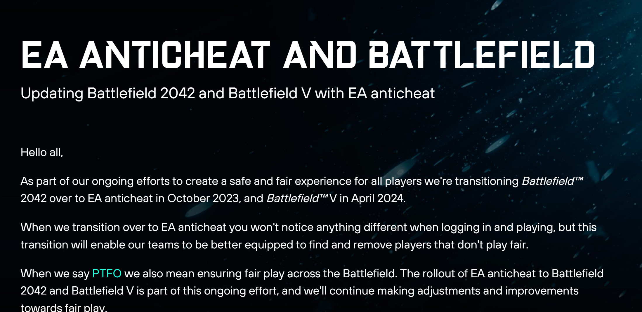 《戰地5》將於4月3日實裝EA反作弊系統