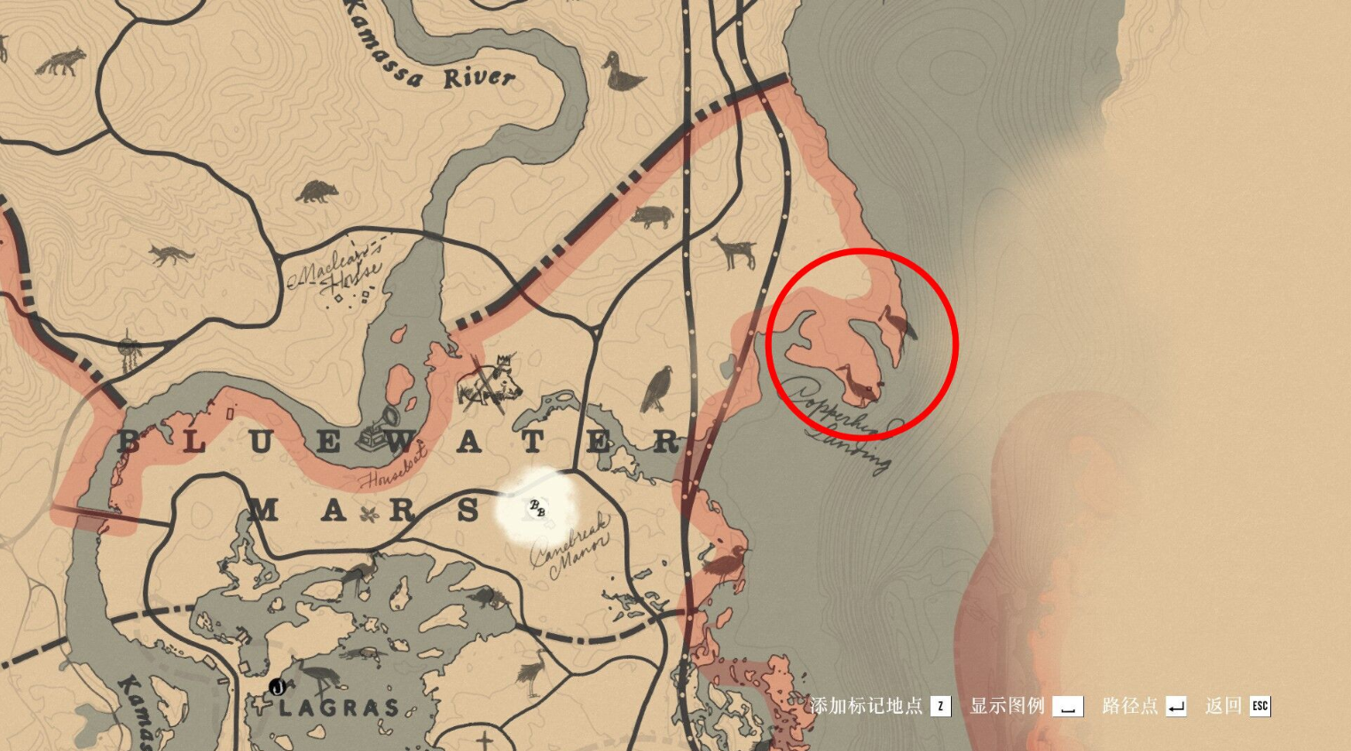 《荒野大鏢客2》銅斑蛇領地狩獵區域有什么特點