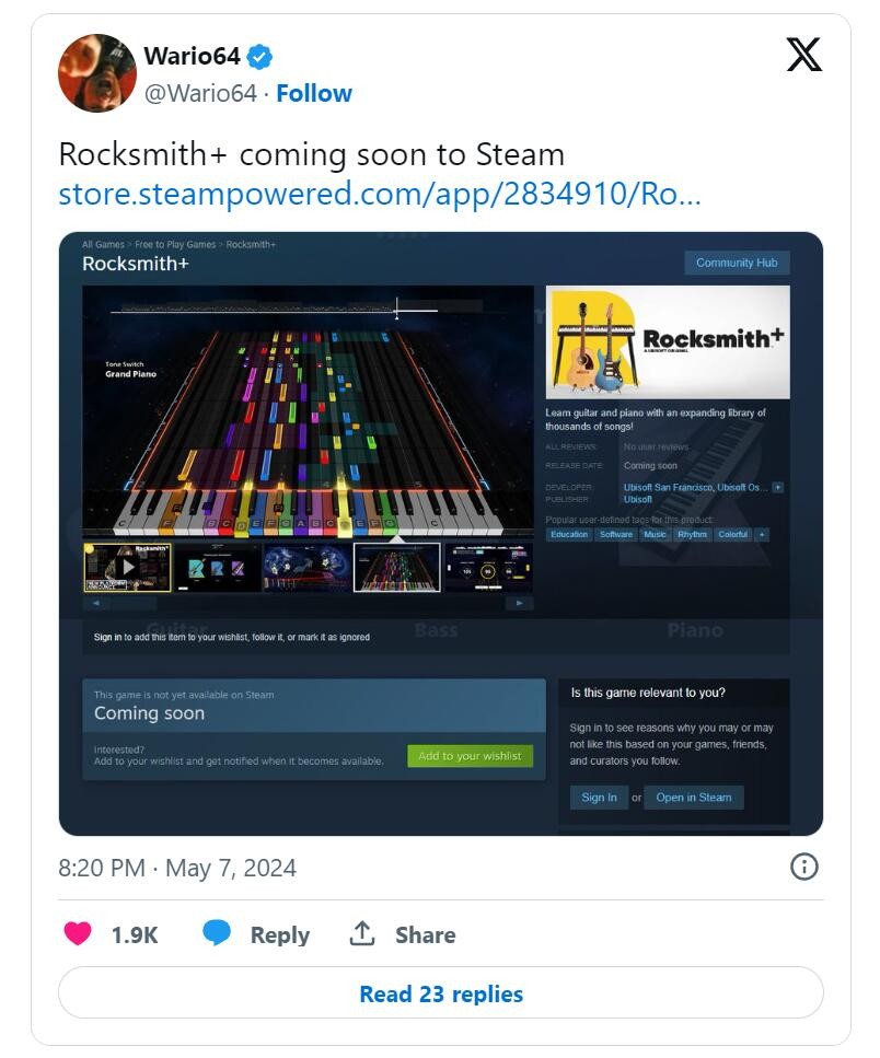 《搖滾史密斯 》登陸育碧商店後還將登陸Steam