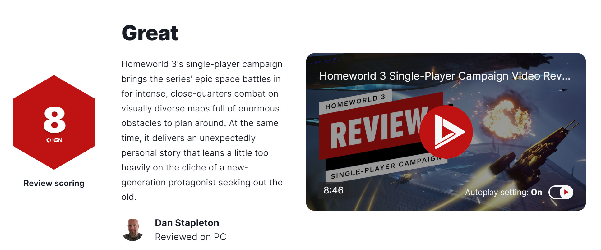 《家園3》IGN評測：單人戰役和多人模式都8分