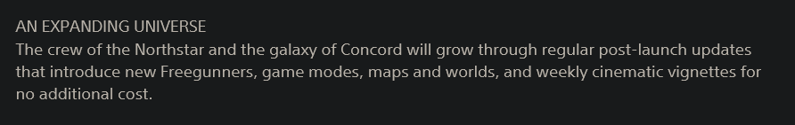 《Concord》英文PS商店透露：未來更新內容全免費