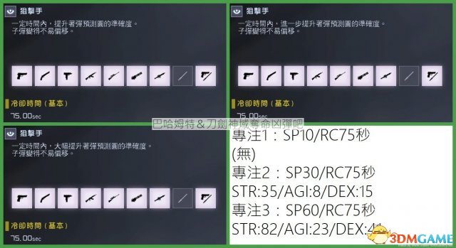 刀劍神域奪命兇彈全工具技能及武器屬性分析