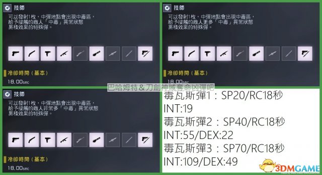 刀劍神域奪命兇彈全工具技能及武器屬性分析