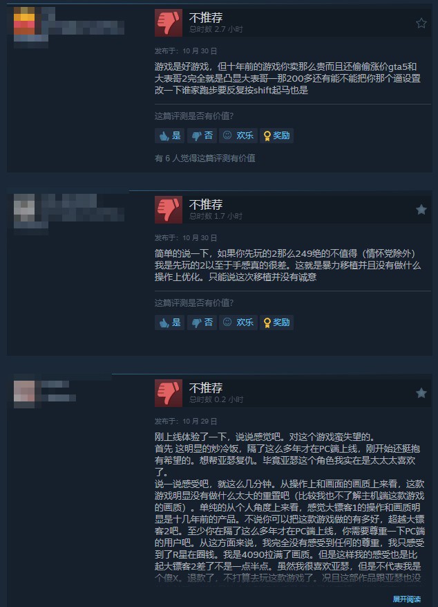 《荒野大鏢客：救贖》Steam特別好評 熱銷榜排名第三