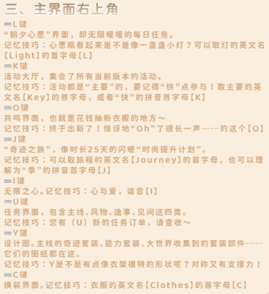 《無限暖暖》pc端按鍵功能介紹