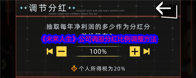 《未來人生》公司調股分紅比例調整方法