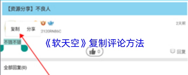 《軟天空》復制評論方法