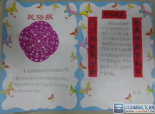 中國傳統文化手抄報布局設計圖