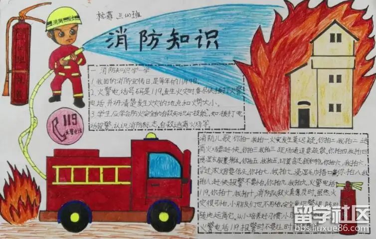 2023年兒童消防安全手抄報圖片大全