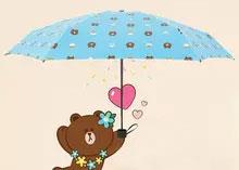 熊媽媽給熊買了一把小花傘