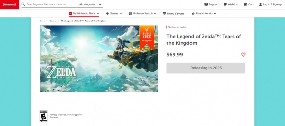《塞爾達王國之淚》成老任首款定價超59美元的游戲！