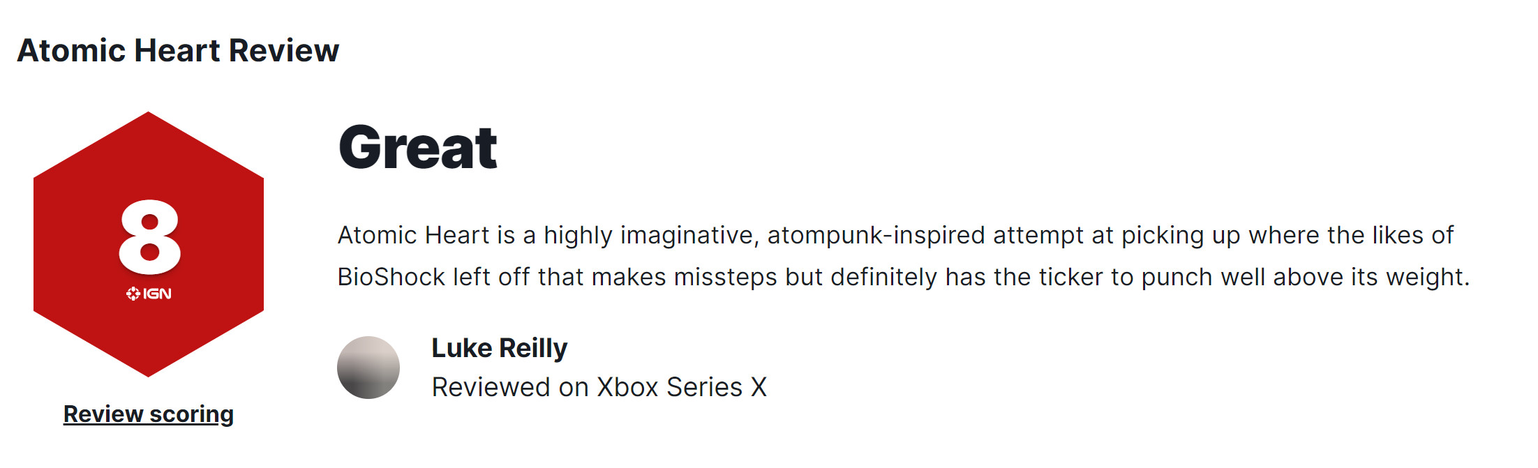 《原子之心》IGN 8分 繼承《生化奇兵》的遺志