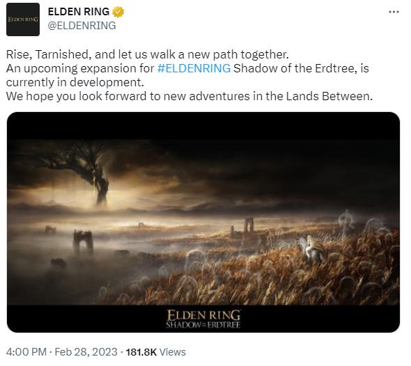交界地全新冒險 《艾爾登法環》DLC“黃金樹之影”確認開發中