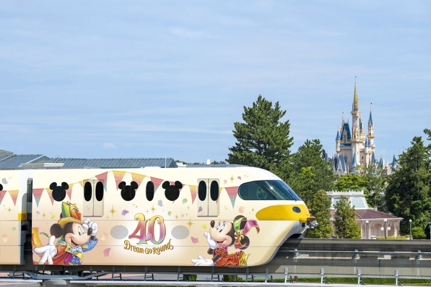 慶祝東京迪士尼 40 周年 園內單軌電車將推出特別塗裝及紀唸車票