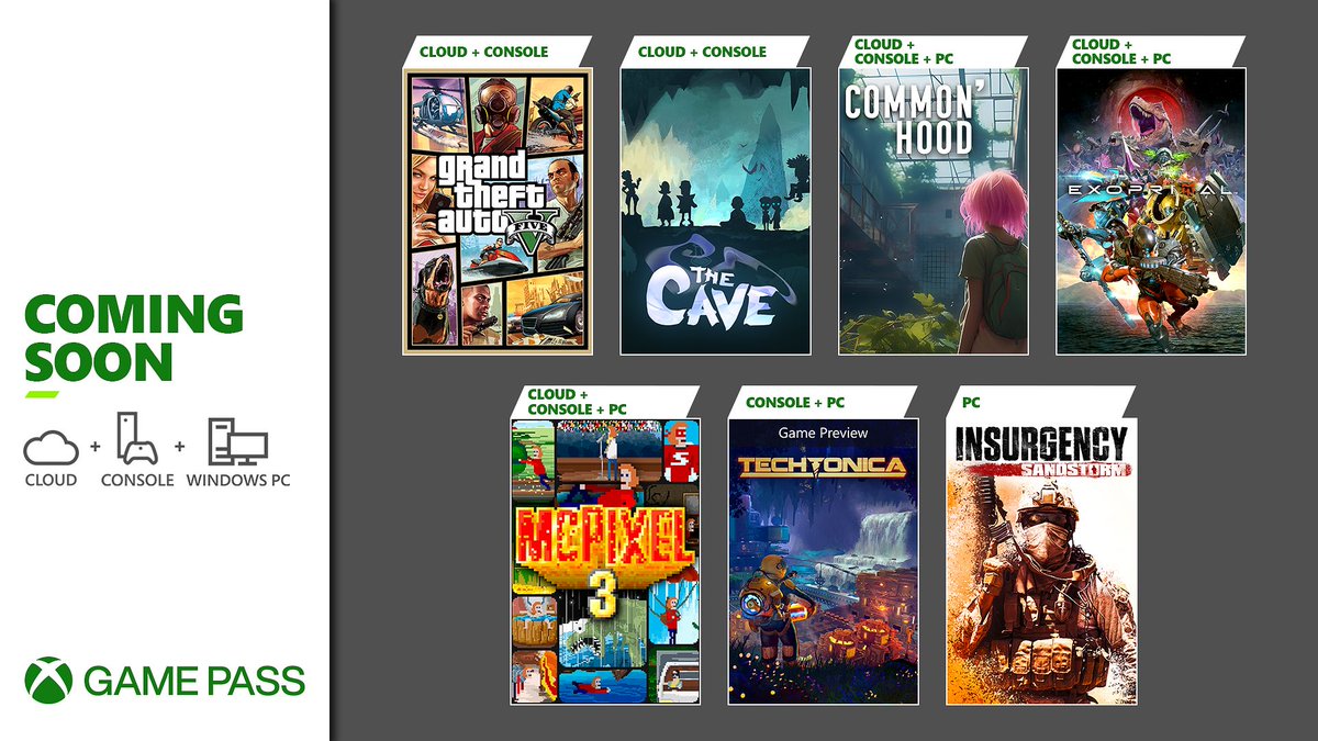 Xbox發佈Game Pass遊戯名單