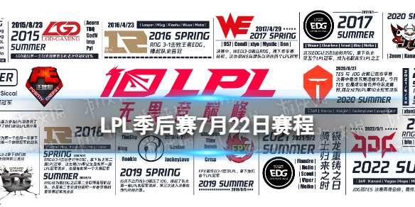 LPL季后賽7月22日賽程 2023LPL夏季賽季后賽賽程
