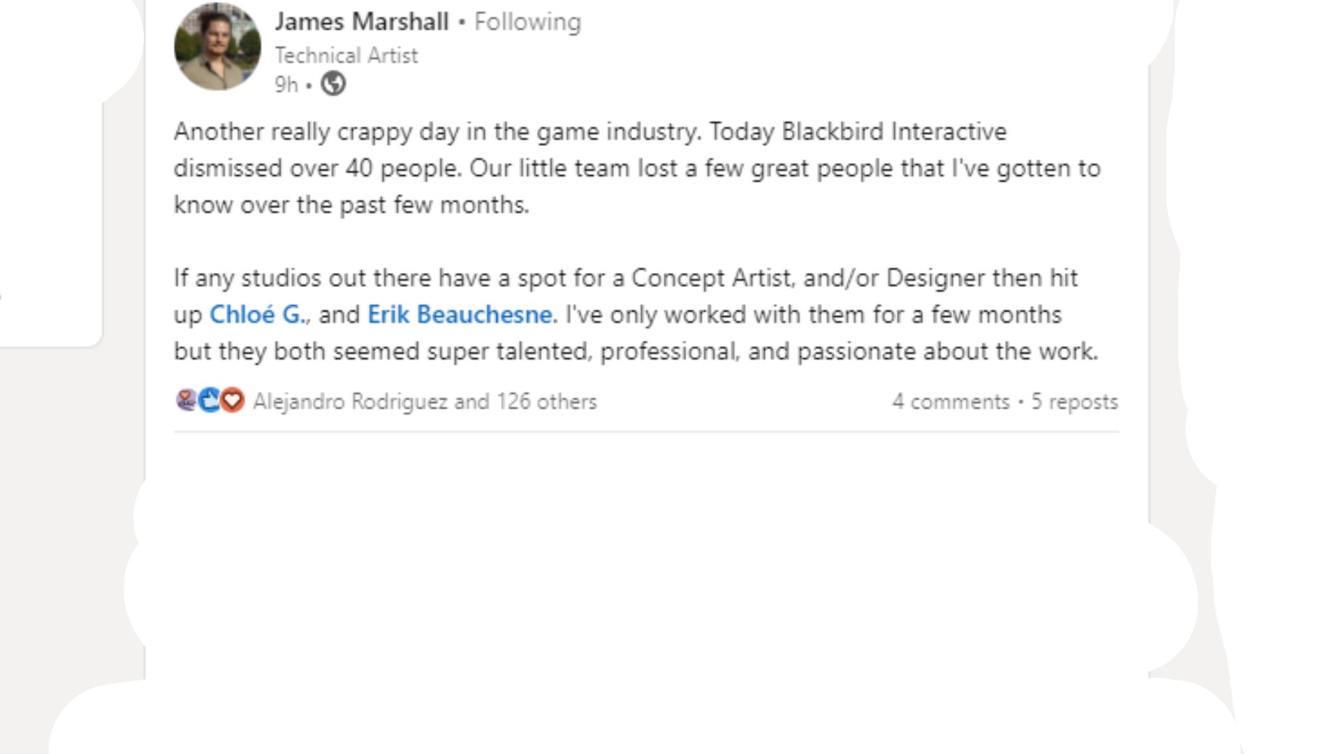 《家園3》開發商Blackbird Interactive裁