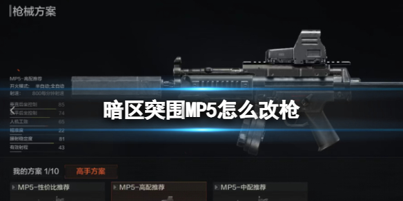《暗區突圍》MP5怎么改槍 MP5沖鋒槍改造