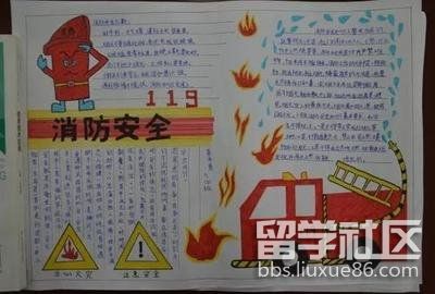 消防安全手抄報簡單易畫,美觀8張