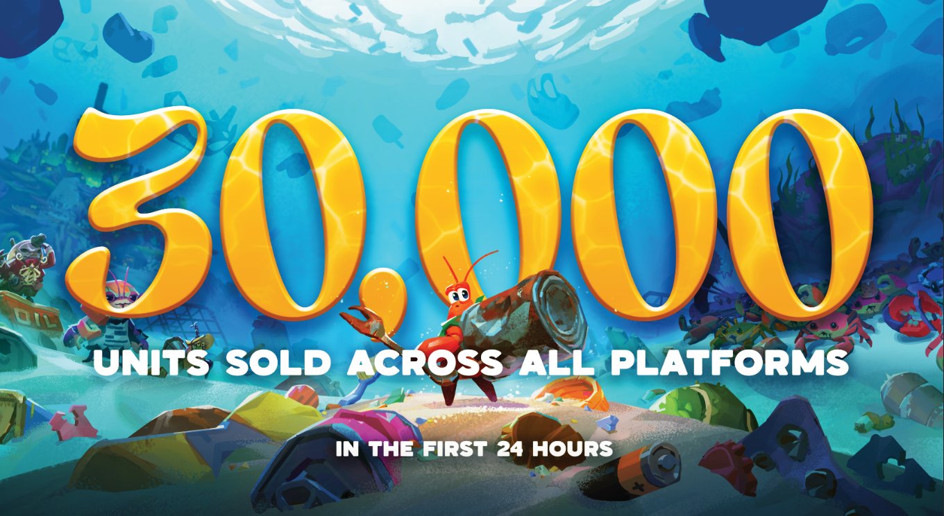 《蟹蟹尋寶奇遇》開發商 AggroCrab 第一天出售3萬份