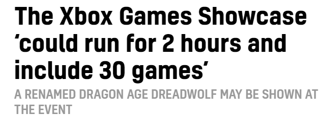 曝Xbox發布會時長約2小時 或有數款未公開新作亮相