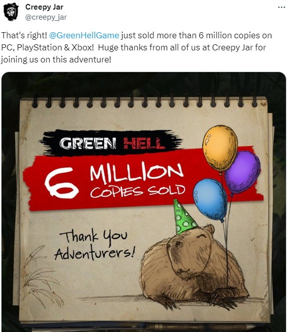 《綠色地獄》縂銷量超600萬份