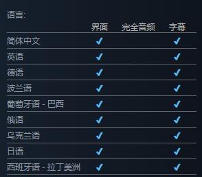 《緘默禍運》支持語言介紹