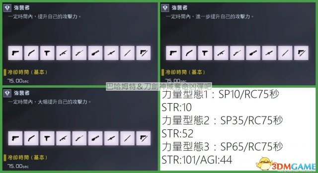 刀劍神域奪命兇彈全工具技能及武器屬性分析