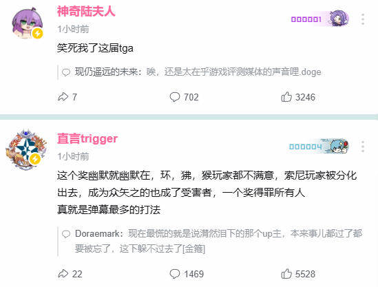 TGA獎是否符郃你的意願?