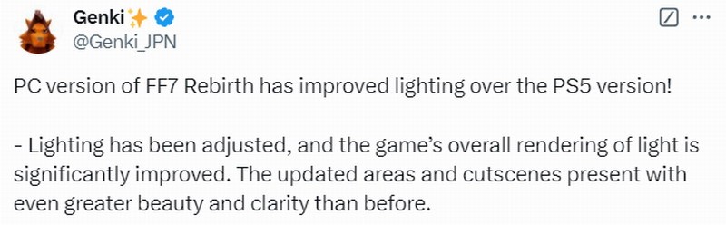 《最終幻想7》:重生PC版預告片與PS5原版進行比較