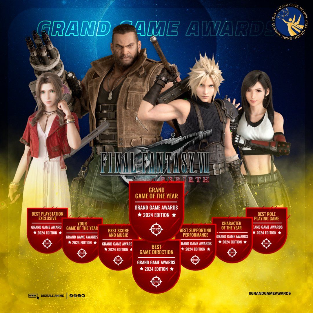 Grand Game Awards頒獎典禮結束 FF7重生獲