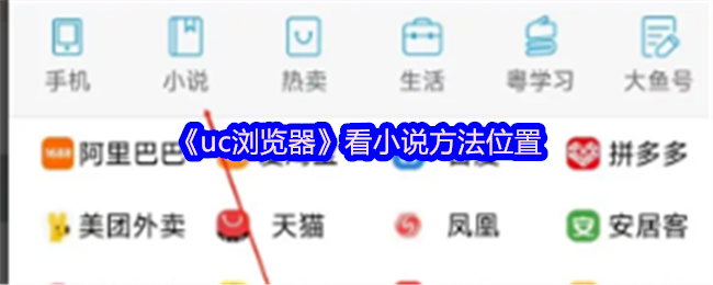 《uc瀏覽器》看小說方法位置